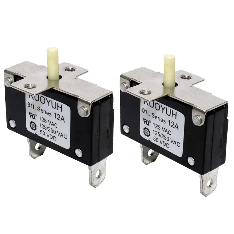 

2PCS Kuoyuh 91L series 12A motor vacuum cleaner wireless thermal circuit breaker with metal bracket