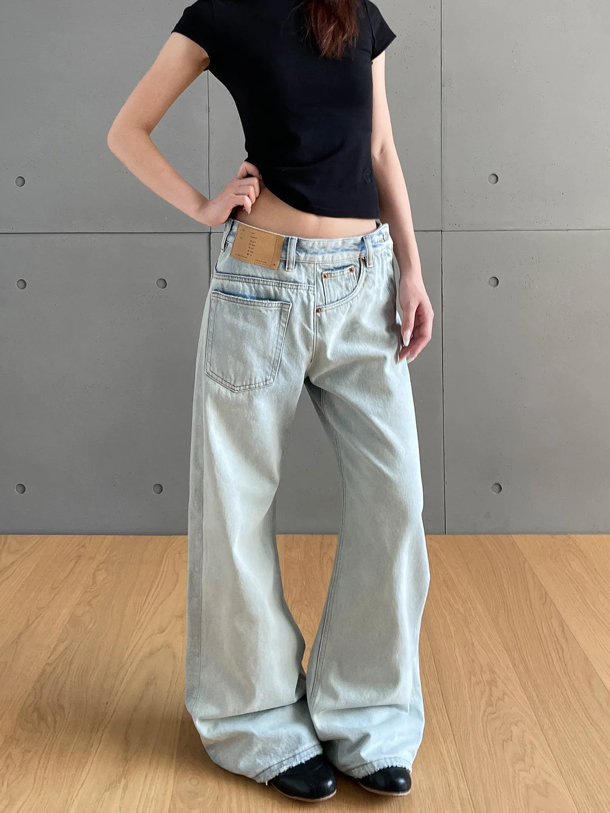 

Women's Light Blue Unique Casual Jeans Y2K Harajuku High Street 2000S Style Aesthetic Funny Retro Jeans Pants Clothing 2025 New