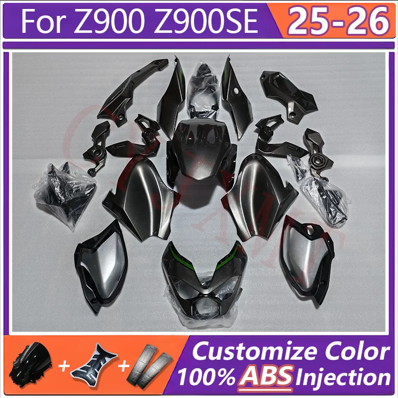 ABS Motorcycles Fairing Kit for Kawasaki Z900SE Z900 2025 2026 Moto Fairings Z-900 900SE 25 26 Metallic Silvery Bodywork Housing