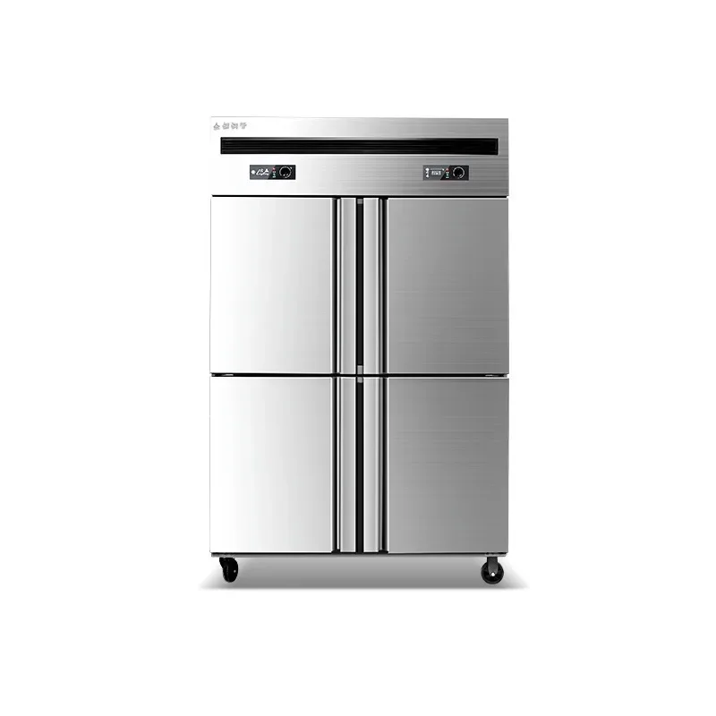 

Refrigerated and frozen kitchen crisper, stainless steel vertical large-capacity freezer