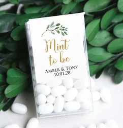 Mint to be Wedding Favors Lables, Custom, Mint to be Stickers, Bridal Shower, NOT include Box or Candies, 100 Pieces