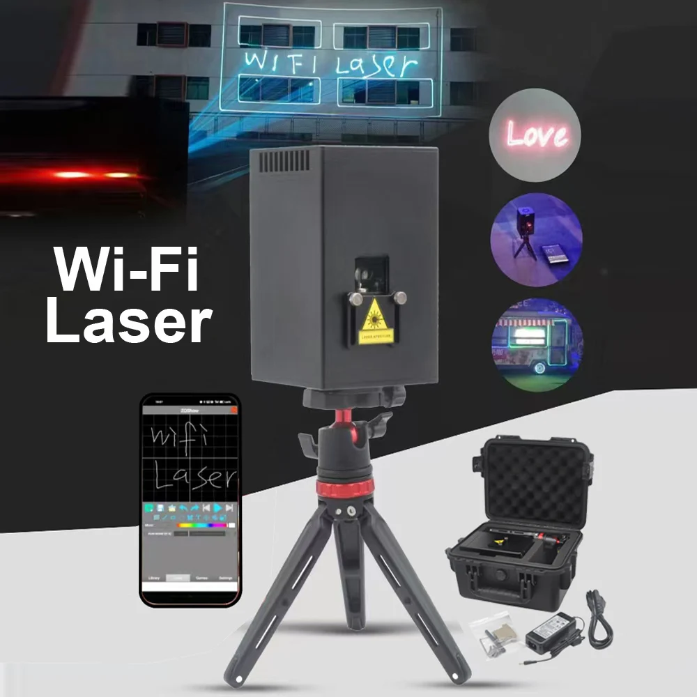 

Анимационный свет, мощный уличный интеллектуальный WIFI APP RGB лазерный анимационный проектор,