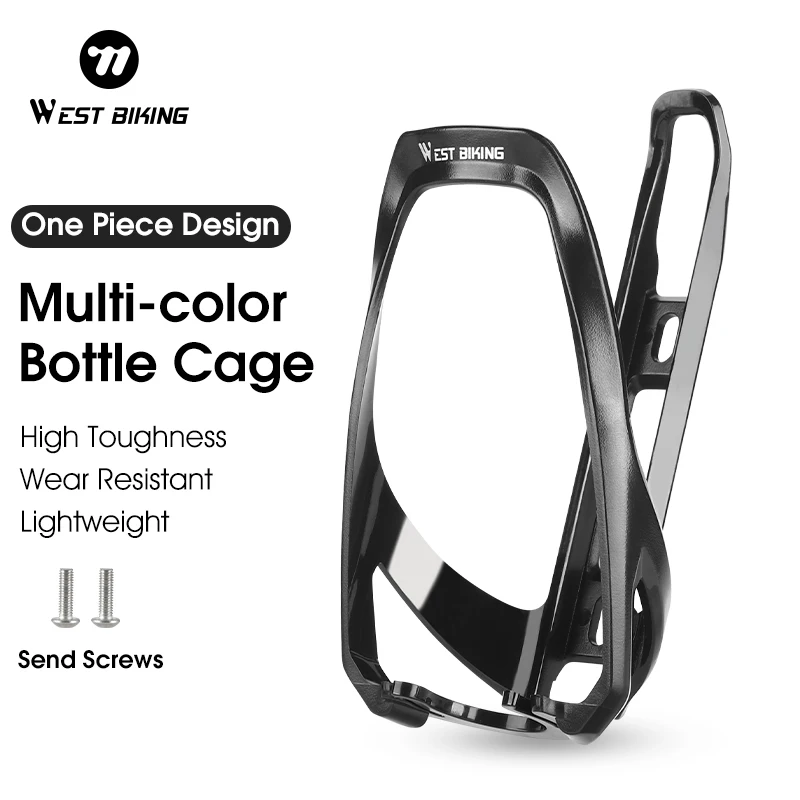 WEST BIKING Multicolor Cycling Bottle Cage Lightweight High Toughness MTB Road Bike Water Bottle Cage One-piece Drink Cup Stand