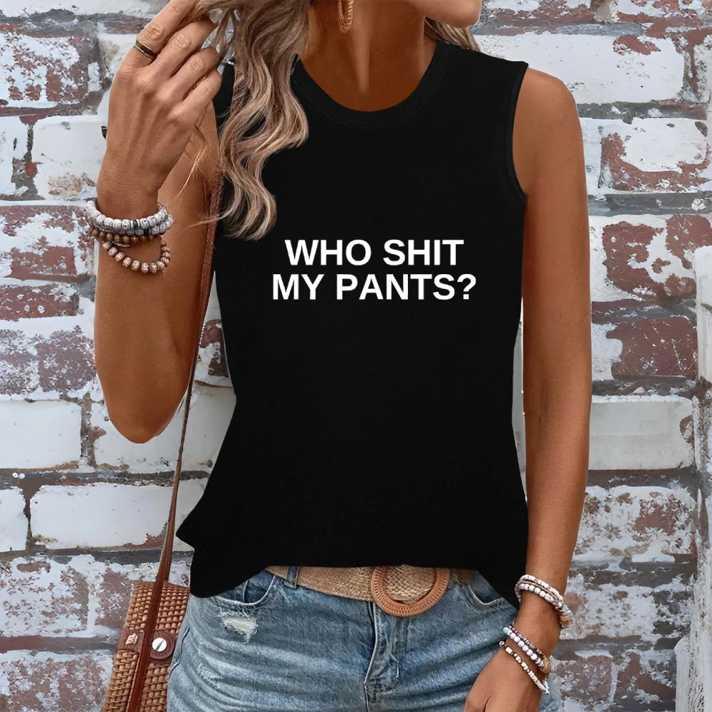 

Women's Clothing New Graphic Print Tank Top Sleeveless Casual Loose Top For Summer & Spring Street Daily Tops Clothes Outfits
