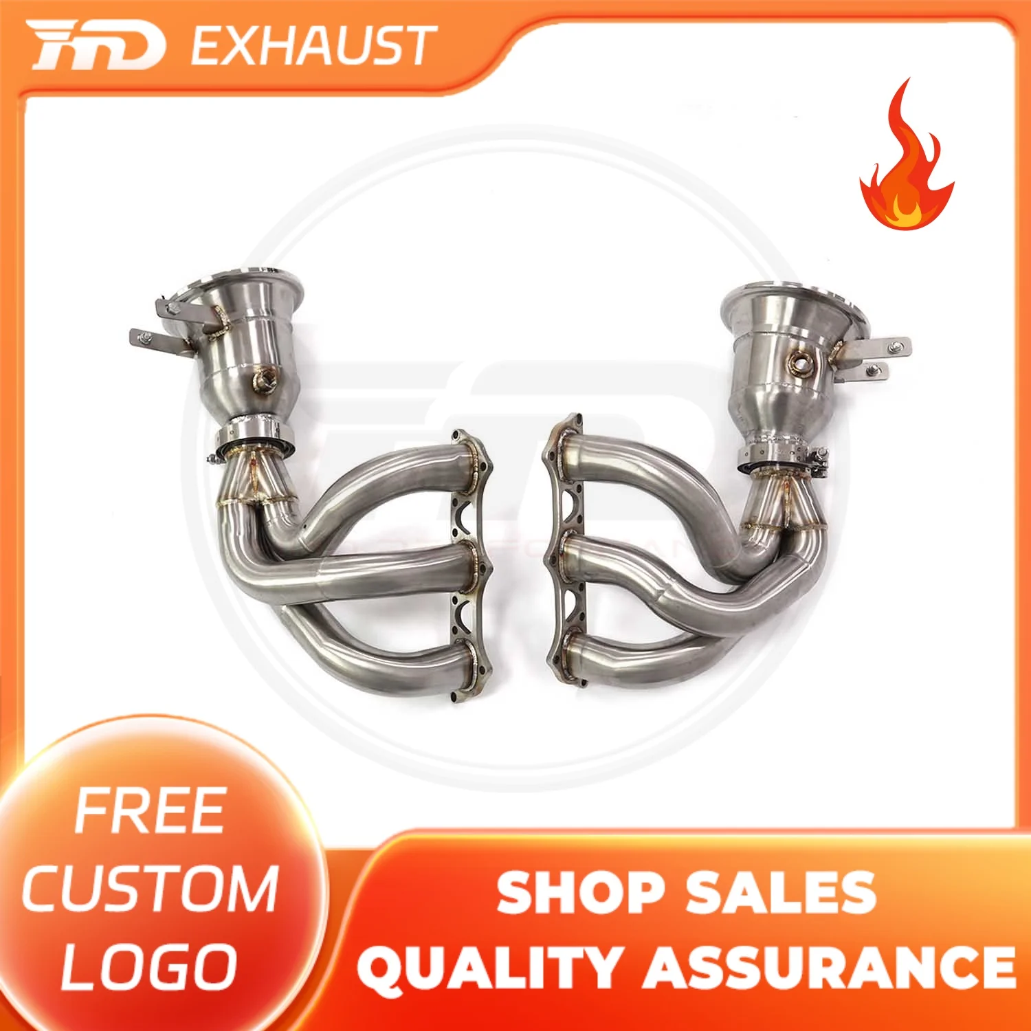 

HMD Hot sale SS304 Exhaust System High Flow Performance Headers for Porsche 911 992 GT3 4.0T 2021+ Manifold Without Heat Shield
