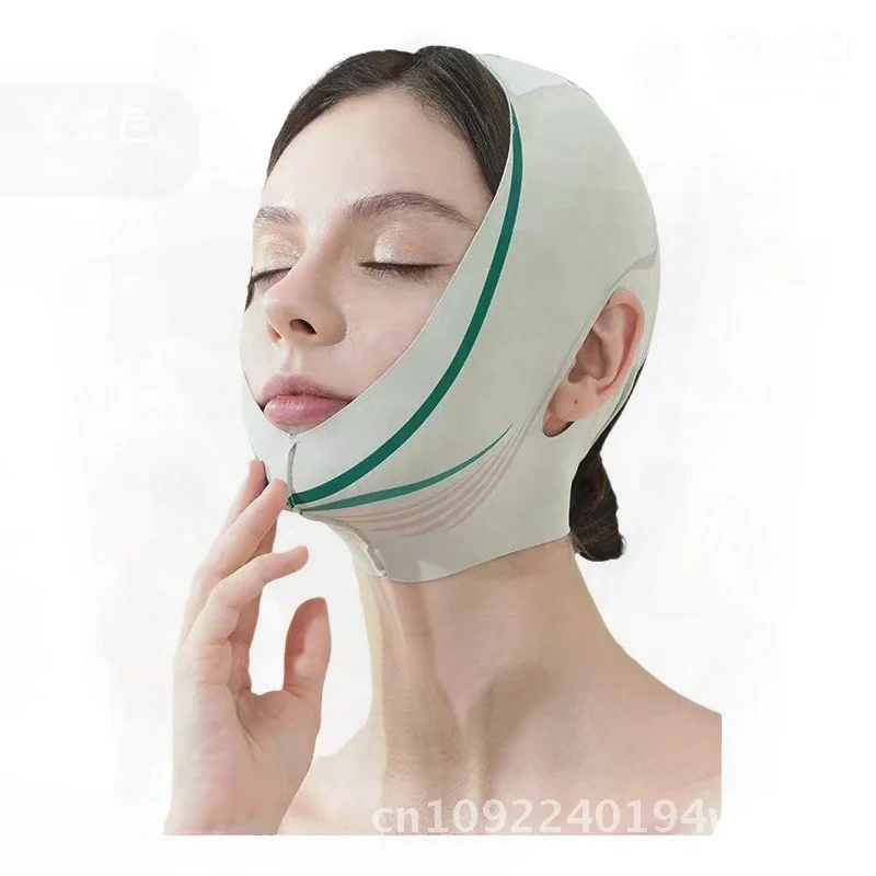V Face French Tape Anti-flacidez Mascarilla para levantar el sueño Vendaje facial de elevación sin rastro gris hielo para tallar y apretar