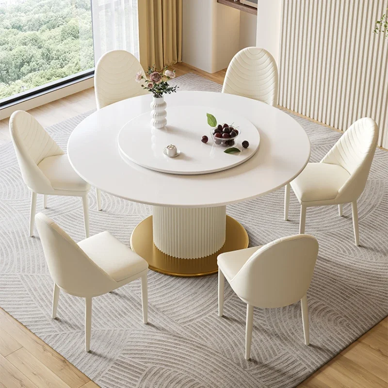 

Kitchen Furniture Tables Living Room Individual Dining Table Restaurant White Round Industrial Mesa Restaurant Household YX50DT