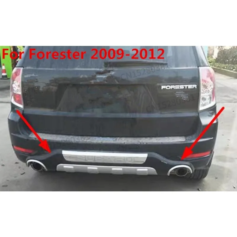 Misura per Subaru Forester 2009-2012 paraurti anteriore + posteriore diffusore paraurti protezione labbra piastra paramotore ABS finitura cromata