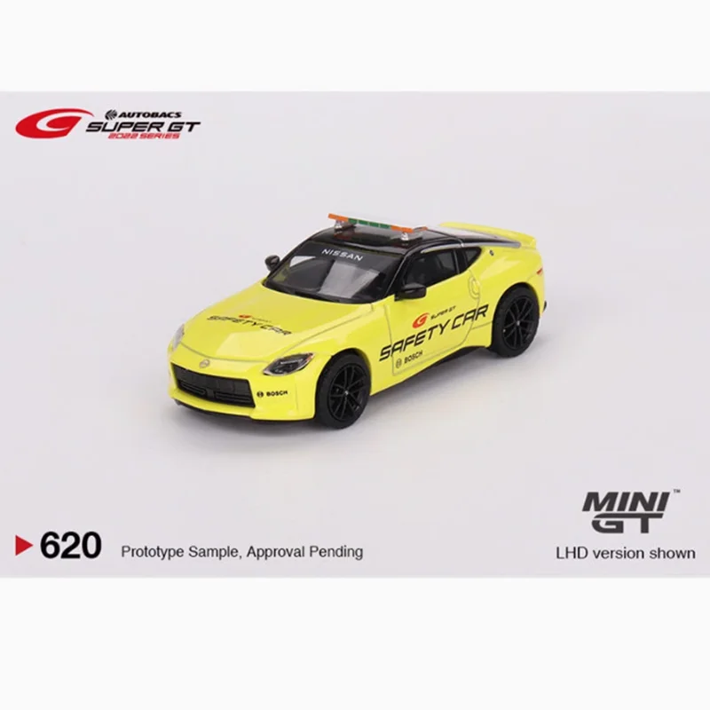 

MINI GT масштаб 1:64 автомобиль безопасности Nissan Z # 620 Имитация игрушечного автомобиля из сплава, модель коллекционного орнамента, статическое украшение, классический подарок