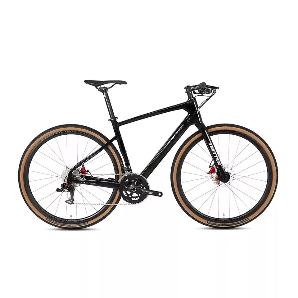 QQA Road Bike Gravel Bike 20 Speed 142mm Through Shaft Disc Brakes Carbon Fiber Bike For Sale