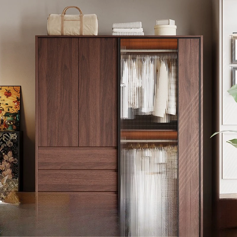 Sliding door wardrobe household bedroom small apartment locker sliding door storage wardrobe