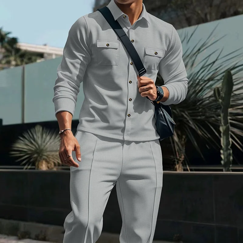 Track Suit Men - 2026 Casual Work Tracksuit Men Waffle
