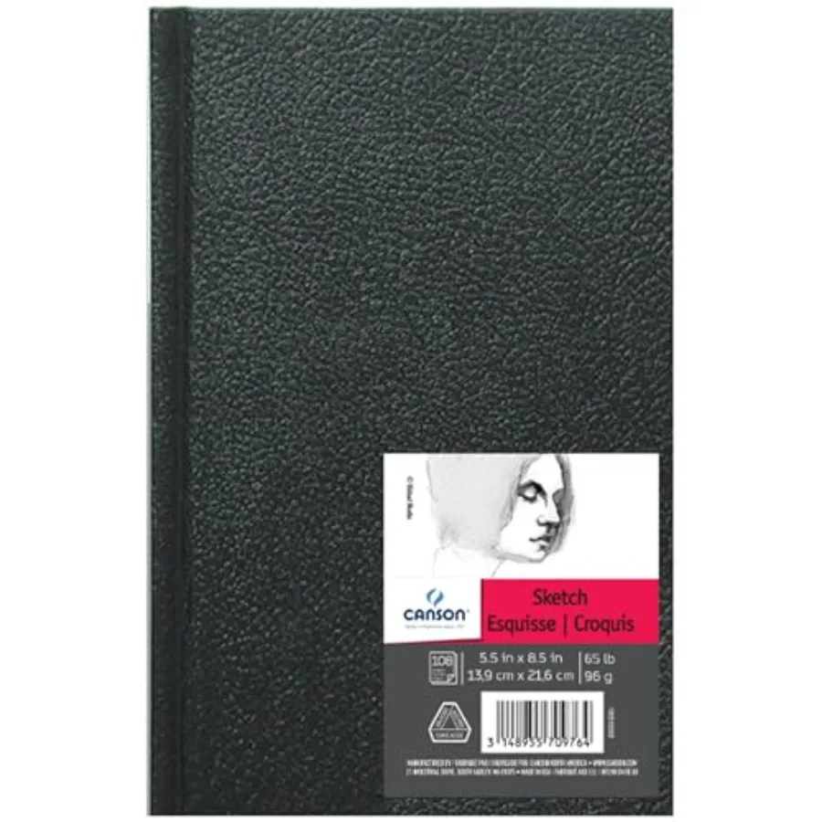 

Artist Series Sketch Book, Hardbound, 5.5x8.5 Inch, 108 Sheets - Lay Flat Art Notebook