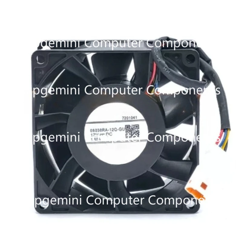 

New NMB 08038RA-12Q-GU FOR 8038 1.60A 12V 4-wire Temperature Control Large Air Volume Cooling Fan 808038MM