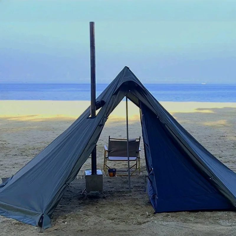 Hot-selling custom outdoor camping and picnic tent, multi-person straight door portable windproof pyramid