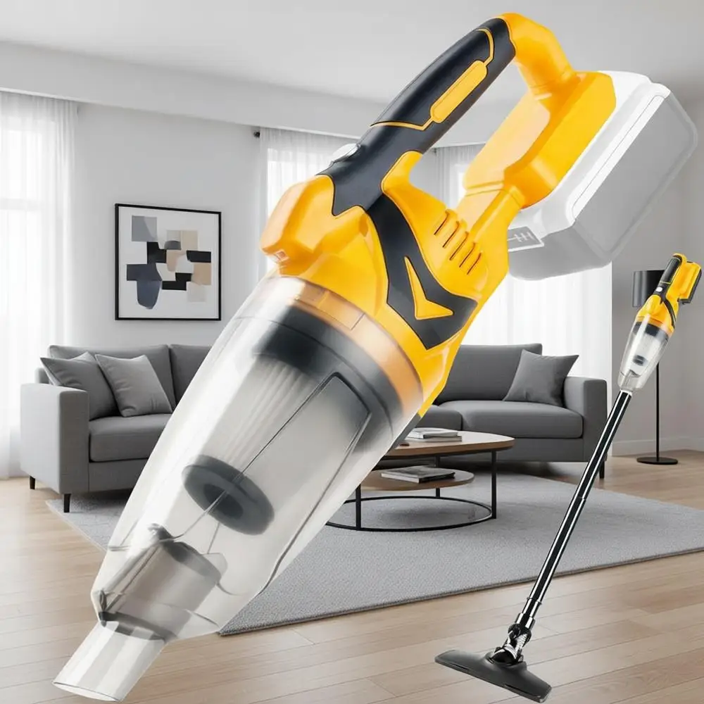 Handheld Vacuum Cleaner, Wet Dry Use, Cordless, Car, Home, Boat, Workshop, Pet Hair, Furniture Cleaning (Tool Only No Battery)