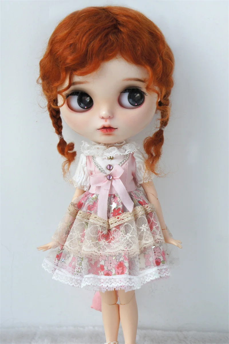 JD644 Top Sale Soft BJD Mohair Wig Suit For Lati Yellow OB11 YOSD MSD SD Blythe Doll Hair Cute Braids Cheap Doll Accessories