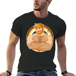 ADAM LIKES-Men's Cross-Border Edition T-Shirt, Roupas de Verão, Camiseta extragrande, Camisetas em branco, ARMS-BEAR, Roupas masculinas