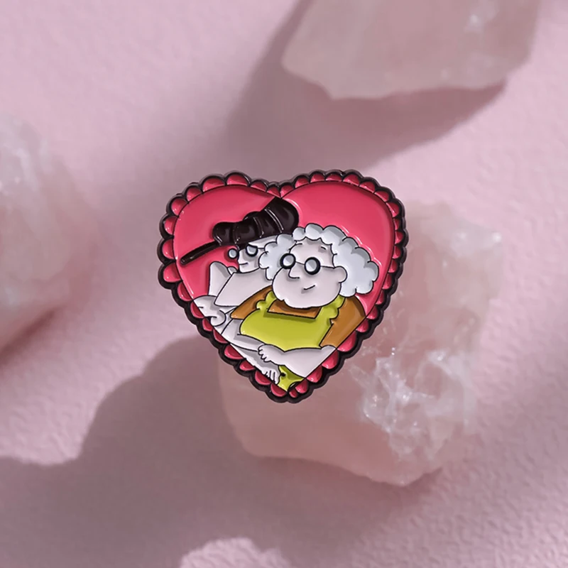 Eustace y Muriel-Alfileres esmaltados personalizados, broches de animación de dibujos animados, insignias de solapa, joyería divertida, regalo para niños y amigos