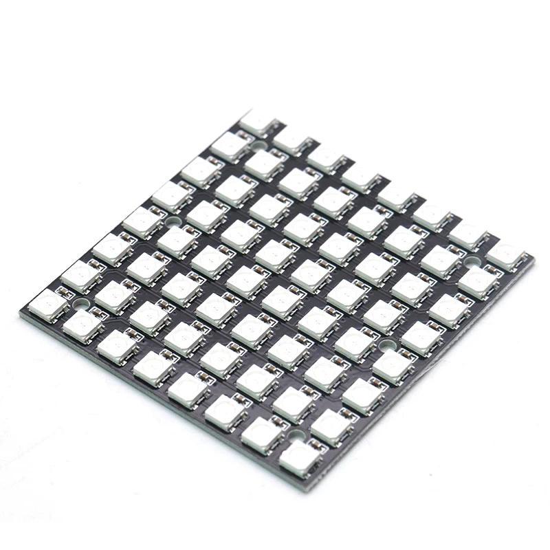WS2812B 8*8 64 بت كامل اللون 5050 RGB LED مصباح لوحة ضوء جديد WS2812 LED 5050 RGB 8x8 LED مصفوفة لاردوينو