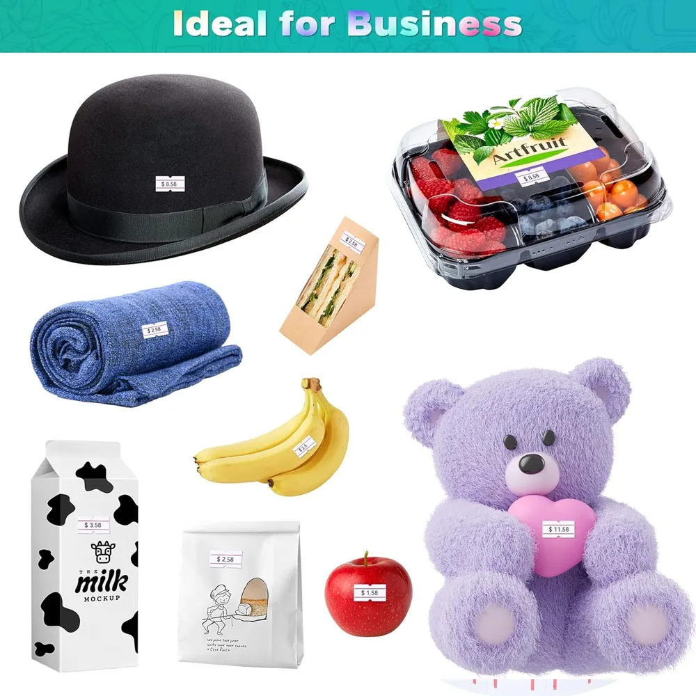 10Rolls MX5500 Price Tag Label Stickers Label Coding Paper Roll for Supermarket Commodity Price Label Coding Machine Price Paper