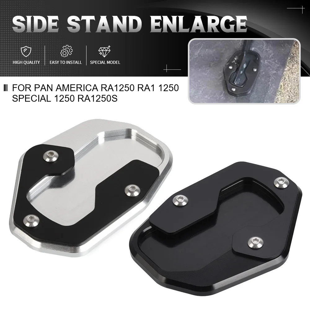 For Pan America (RA1250) RA1 Special(RA1250S) RA1 1250 Special 1250 Motorcycle CNC Kickstand Side Stand Enlarger Plate Kickstand