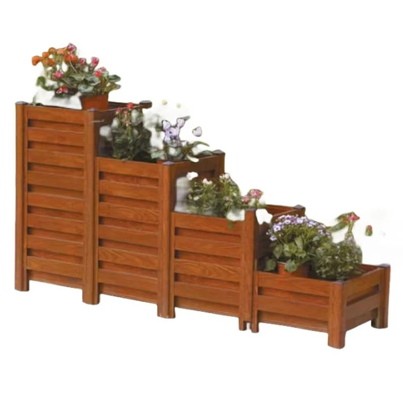 Popular Modern Durable Environmental Protection Aluminum Alloy Outdoor Street Flower Pot Box Garden Bed Balcony Home