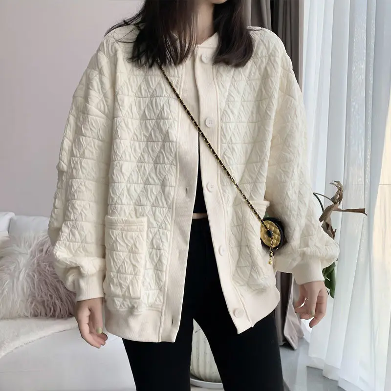

Basic Jackets Women Pockets All-match Warm Spring Korean Style Streetwear Fashion New Arrival Popular Loose Chic Outwears Ins