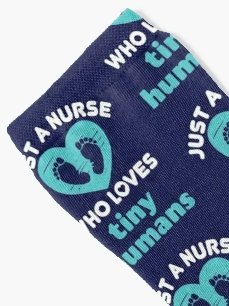 Just a Nurse Who Loves Tiny Humans Pediatric Nurse Socks Men's moving stockings Men's Socks Luxury Women's