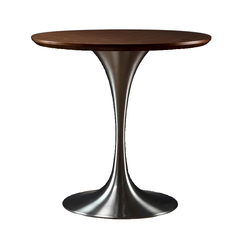 Круглый бытовой обеденный стол-тюльпан