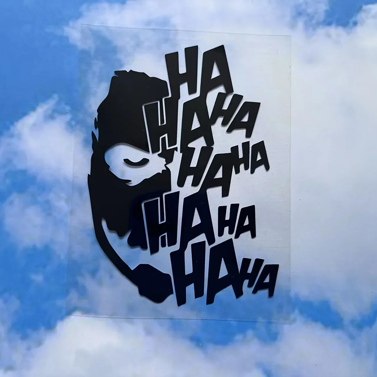 قطعة واحدة من ملصق الجوكر - ملصق "HA HA HA" للدراجة والخوذة والجيتار وملصق فريد لإضافة اهتزاز مؤذ #6