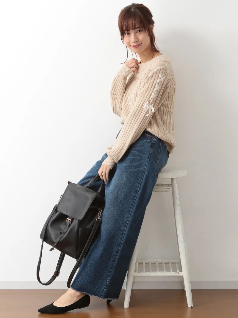 

Spring 2026 High Waist Wide Leg Denim Jeans Women's Cotton Waed Distred Hemline Vintage Sle Casual Trousers