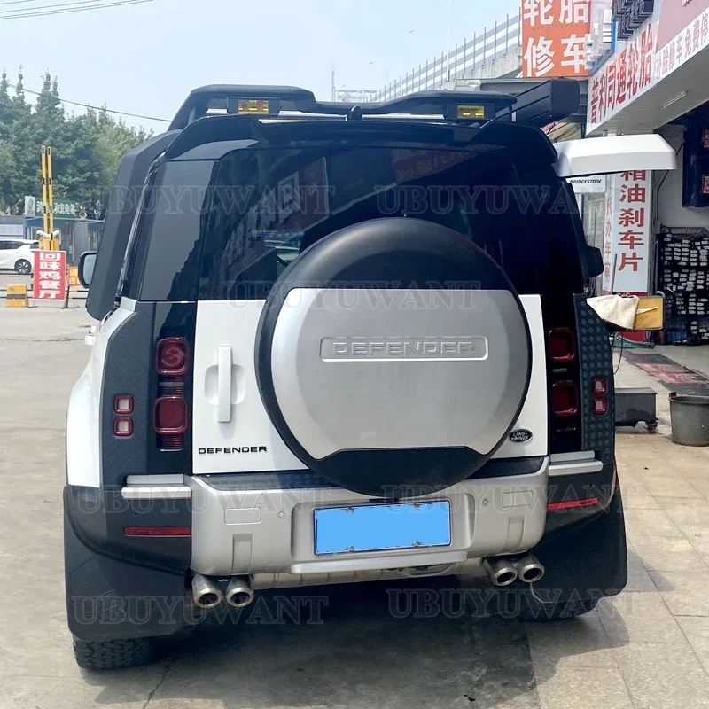Rear Roof Trunk Lid Car Tuning Spoiler Wing For Land Rover Defender 90 110 2019 2020 2021 2022 White Black Carbon Fiber Printing