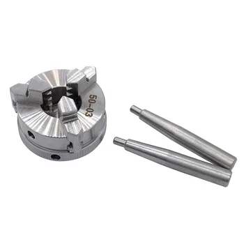 Mini เครื่องกลึงคู่มือการใช้งานสาม Jaw Chuck 50มม.ความแม่นยำสูง CNC เจาะไม้สำหรับเครื่องกลึงเครื่องมืออุปกรณ์เสริม