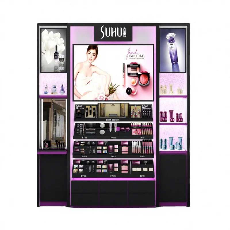 

Customize.Cosmetic Shop Kiosk Interior Design with Cosmetic Shop Furniture Beauty Products Display Shelf