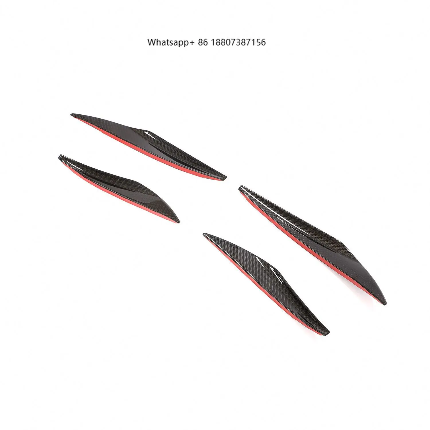 

DRY Carbon Front Bumper Splitters Canards Fins Fit forPorsche 911 991 GT3 RS