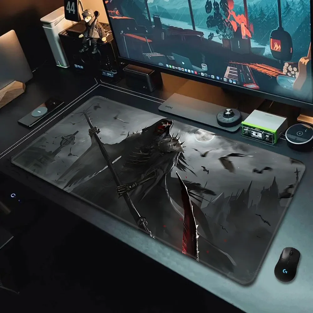 Deadly Death Scythe Mousepad HD Printing Computer Gamers Locking Edge Non-slip Mouse Pad XXL90x40cm Keyboard PC Desk Pad