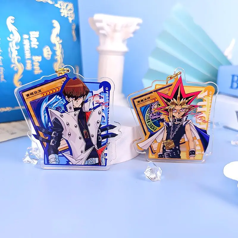 يو غي أوه البضائع سيتو كايبا الإبداعية عالية القيمة أنيمي الكرتون الاكريليك شخصية سيارة حقيبة سلسلة مفاتيح قلادة هدية عيد ميلاد