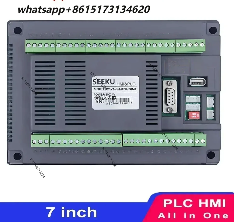 7 Inch HMI with FX3U HMI PLC All in One Integrated PLC-HMI Combo with RS485 PLC supports  GX developer or GX works 2
