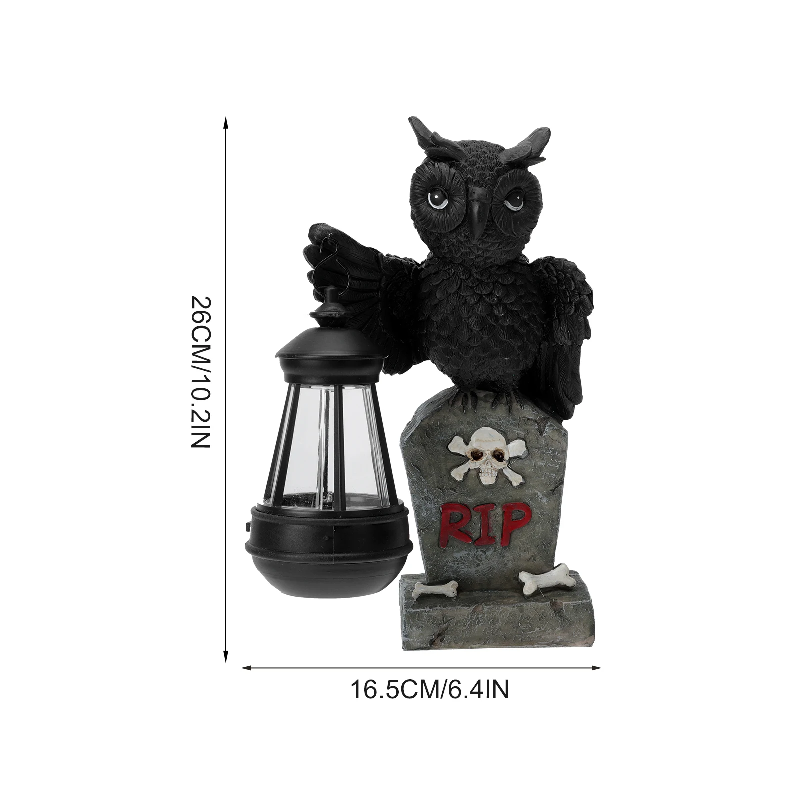 

Owl Ornament Halloween Festival Adornment Solar Energy Decor for Party Vivid Home Outdoor Ornaments