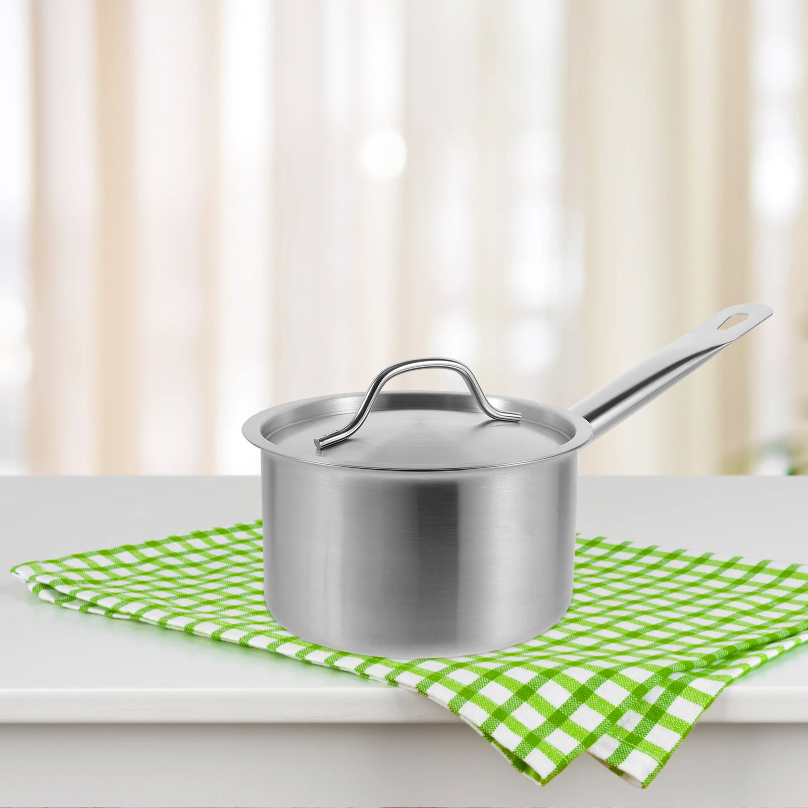 

High Body Pot Stainless Steel Saucepan for Soup Milk Cookware Tool Induction Gas Stove Pan Pan