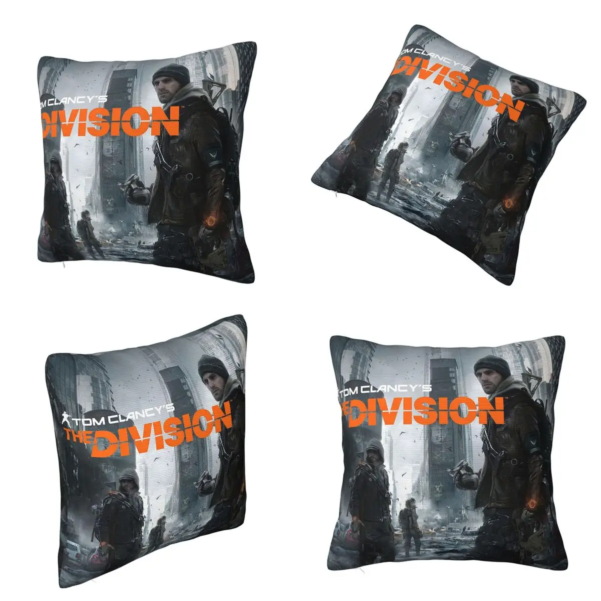 Game Tom Clancys The Division Square Pillowcase Cushion Cover Pillow Case Throw Pillow Cover for Home Bedroom Car view 2
