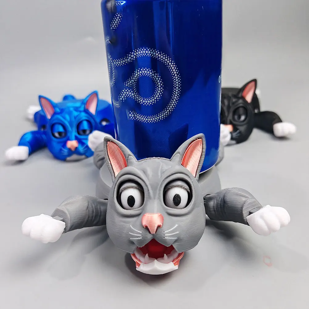

Creative 3D Printed Cat Coasters Funny Panicked Cat Cup Pad Tea Mug Coffee Drinks Holder Cup Holder Home Decor