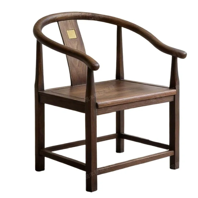 

New Chinese black walnut chair, armchair, surrounding chair, tea chair, zen chair, backrest, host and guest chair