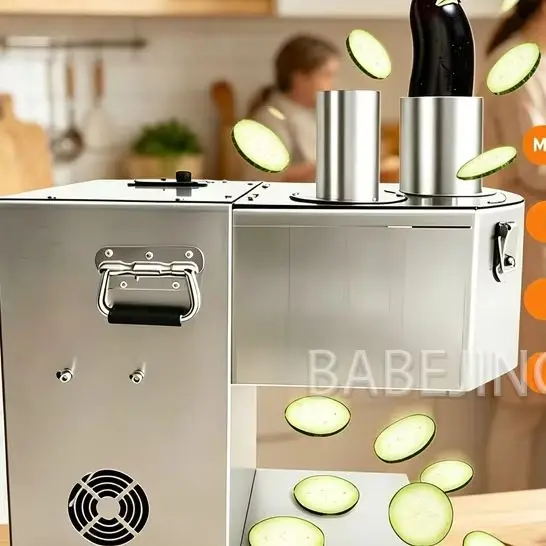 Electric Vegetable Fruit Slicer 1.5-6mm Adjustable Thickness Orange Apple Cutting Machine Home Kitchen Gadget
