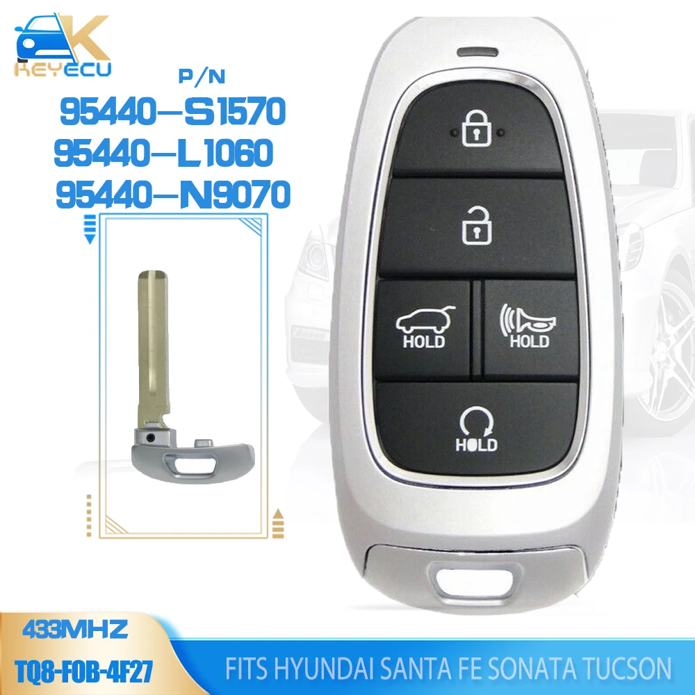 

KEYECU 95440-S1570/ 95440-L1060/ 95440-N9070 /95440-L1010 433MHz Smart Remote Key for Hyundai Santa Fe Sonata Tucson