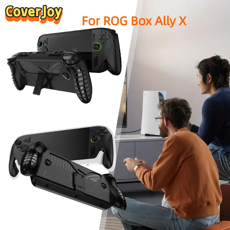 

Чехол CoverJoy из ТПУ для ASUS ROG Ally X с защитой от царапин и кронштейном, мягкие противоскользящие игровые аксессуары с защитой от падения