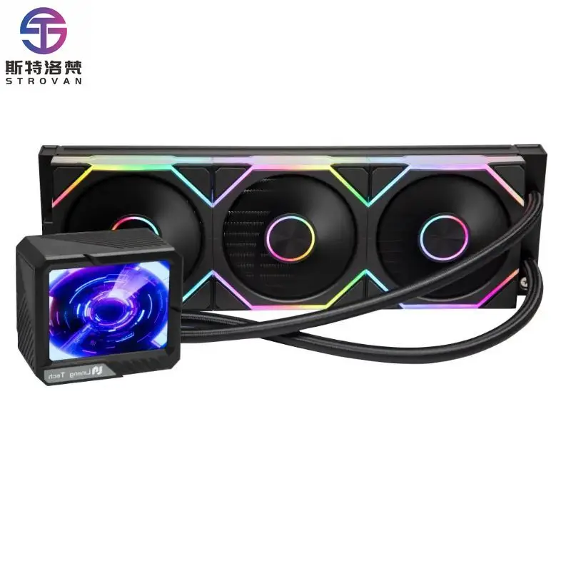 

Argb Fan Pc Case Cooling Led Lights Fan Liquid Cpu Fan Black 360mm Aio Wate Cpu Cooler for Cpu