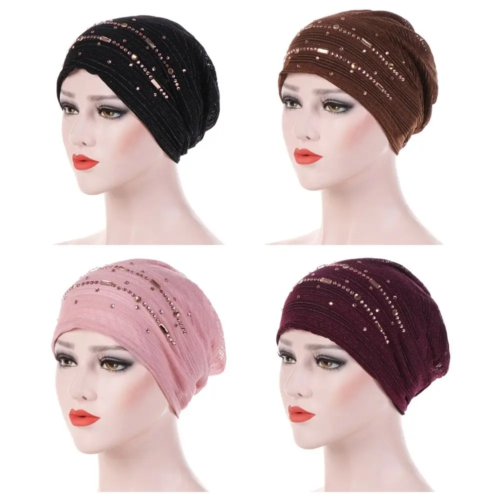 Summer Thin Lace Chemo Cap Turban Muslim Turbantes Wrap Inner Hijab Caps Headbands