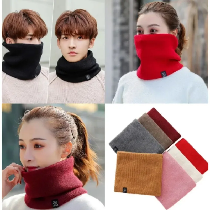 Knitted Neck Warmer Sports Scarf Fashion Soft Women Men Face Cover Winter Skating Running Hiking Scarves Thick Cold-proof Colla